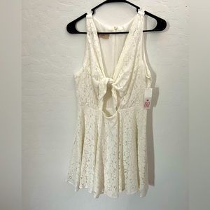 Lucy Love Mini White Lace Dress Small